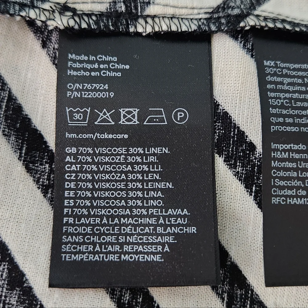 H&M Linen Blend Wrap Dress - Picture 8 of 8